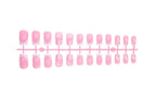 Press-On Nail Set French Tip & Floral Reusable