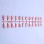 Press-On Nail Set French Tip & Floral Reusable