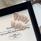 Press-On Nail Set French Tip & Glossy Finish Multiple Sizes