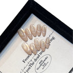 Press-On Nail Set French Tip & Glossy Finish Multiple Sizes