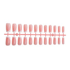 Press-On Nail Set French Tip Glossy & Reusable