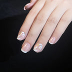 Press-On Nail Set French Tip Gold & Black