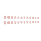 Press-On Nail Set French Tip Gold & Black