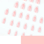 Press-On Nail Set French Tip Lightweight Adhesive