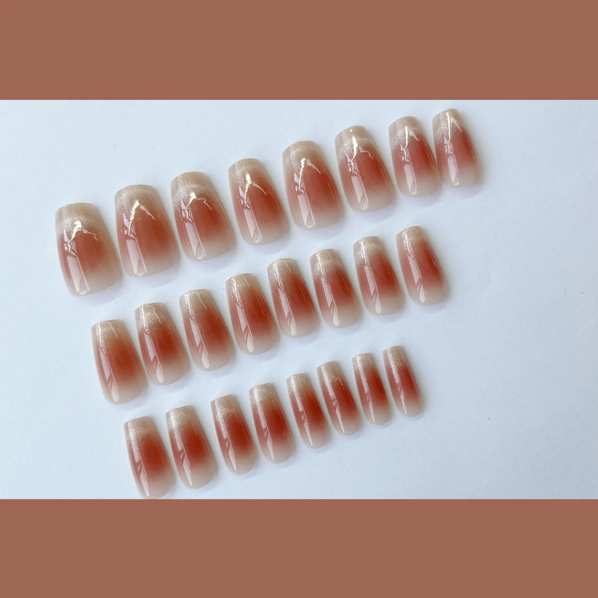 Press-On Nail Set French Tip No Glue