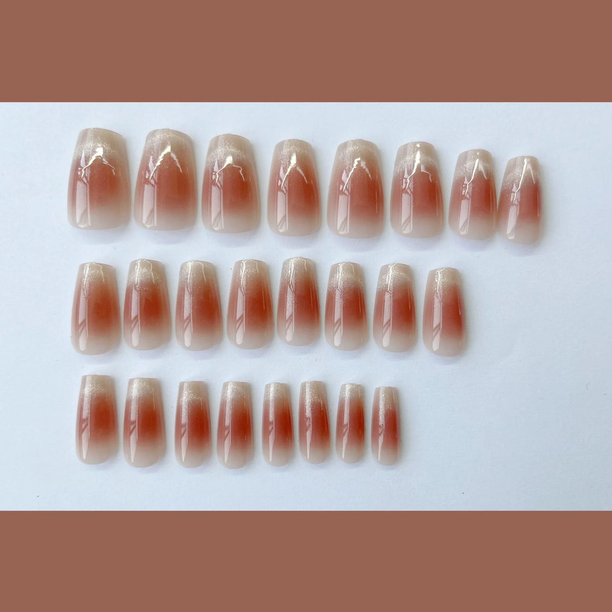 Press-On Nail Set French Tip No Glue