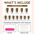 Press-On Nail Set French Tip Nude & Black