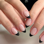 Press-On Nail Set French Tip Nude & Black