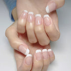 Press-On Nail Set French Tip Peel-And-Stick Long-Lasting