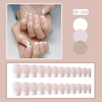 Press-On Nail Set French Tip Peel-And-Stick Long-Lasting
