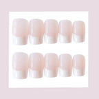Press-On Nail Set French Tip Peel-And-Stick Long-Lasting