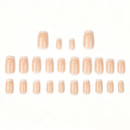 Press-On Nail Set French Tip Peel-And-Stick Multiple Sizes