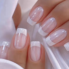 Press-On Nail Set French Tip Peel-And-Stick Multiple Sizes