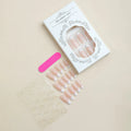 Press-On Nail Set French Tip Pre-Adhesive & Reusable