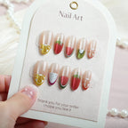 Press-On Nail Set Fruit Designs Durable Easy Application