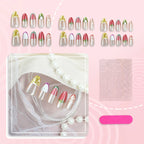 Press-On Nail Set Fruit Designs Durable Easy Application