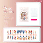 Press-On Nail Set Fruit Designs Easy Application Long-Lasting Hold