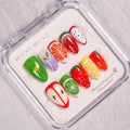 Press-On Nail Set Fruit Designs No Glue & Reusable