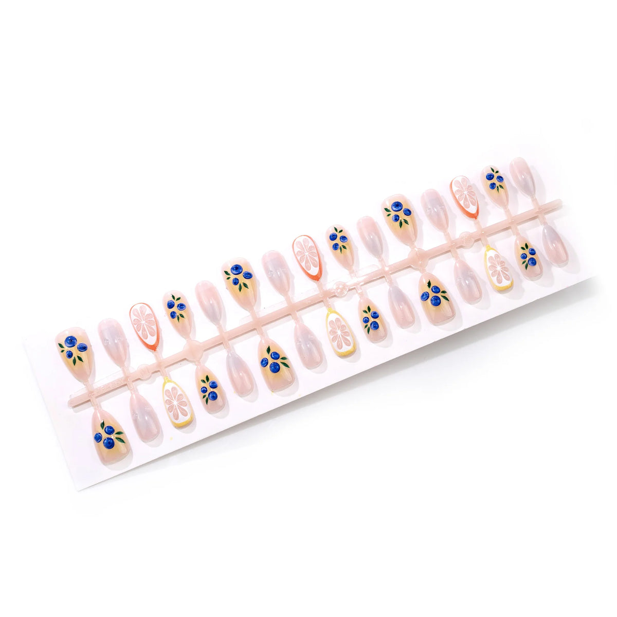 Press-On Nail Set Fruit-Inspired Easy Application & Long-Lasting Wear