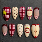 Press-On Nail Set Fruit & Polka Dot Easy Application