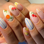 Press-On Nail Set Fruit-Themed Easy Application & Comfortable Fit