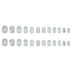 Press-On Nail Set Gel Gloss Glitter Glue-On