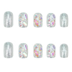 Press-On Nail Set Gel Gloss Glitter Glue-On