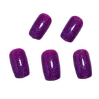 Press-On Nail Set Gel Glossy Glitter Set of 24