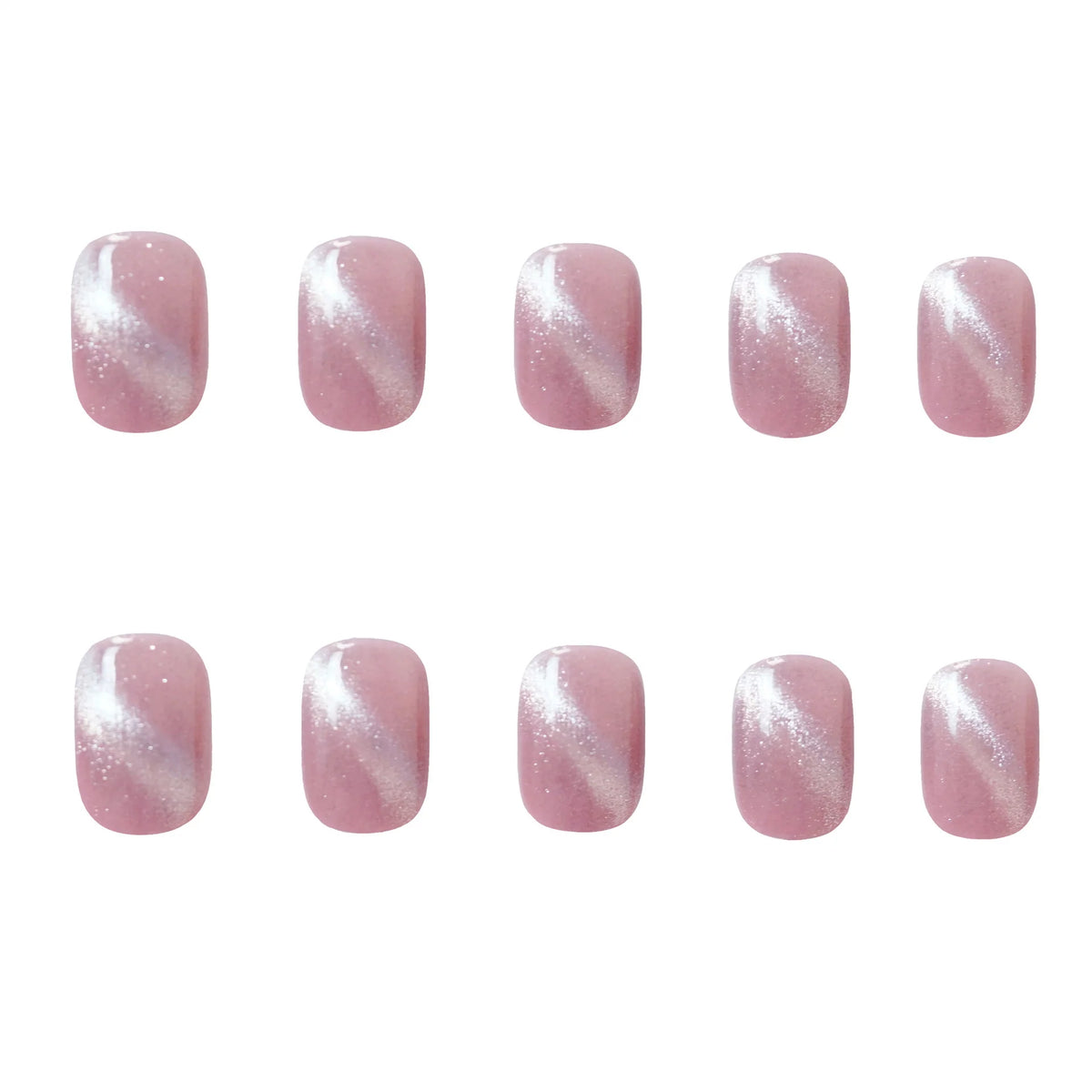 Press-On Nail Set Gel-Like Gloss Up To Two Weeks