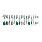 Press-On Nail Set Gem Accents Easy-Apply Adhesive