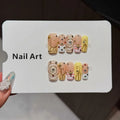 Press-On Nail Set Gem & Swirl Peel-And-Press Reusable