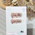 Press-On Nail Set Gems & Bows Peel-And-Stick Reusable