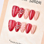 Press-On Nail Set Gemstone Accents Easy Application
