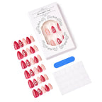 Press-On Nail Set Gemstone Accents Easy Application