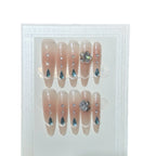 Press-On Nail Set Gemstone Accents Peel And Stick Multiple Sizes