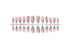 Press-On Nail Set Geometric Accent Easy Application