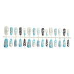 Press-On Nail Set Geometric Cat Eye Easy Application