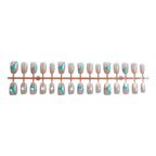 Press-On Nail Set Geometric Design & Multiple Sizes