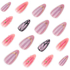 Press-On Nail Set Geometric & Floral Easy Application