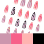 Press-On Nail Set Geometric & Floral Easy Application