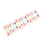 Press-On Nail Set Geometric Gold Accents Multiple Sizes