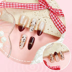 Press-On Nail Set Geometric Metallic Adhesive Tabs