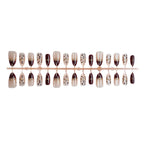Press-On Nail Set Geometric Metallic Adhesive Tabs