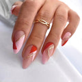 Press-On Nail Set Geometric Metallic Long-Lasting Shine