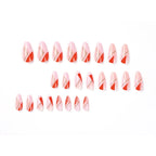 Press-On Nail Set Geometric Metallic Long-Lasting Shine