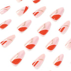 Press-On Nail Set Geometric Metallic Long-Lasting Shine
