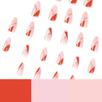 Press-On Nail Set Geometric Metallic Long-Lasting Shine
