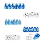 Press-On Nail Set Geometric Patterns Multiple Sizes