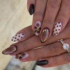 Press-On Nail Set Geometric & Polka Dot Multiple Sizes