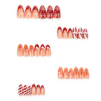 Press-On Nail Set Gingerbread Holiday Designs Peel & Stick